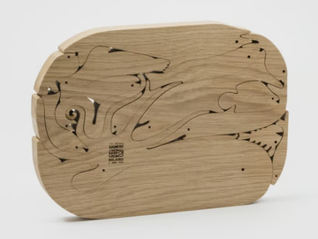 16 PESCI - Solid oak wooden puzzle by Danese Milano - view 2